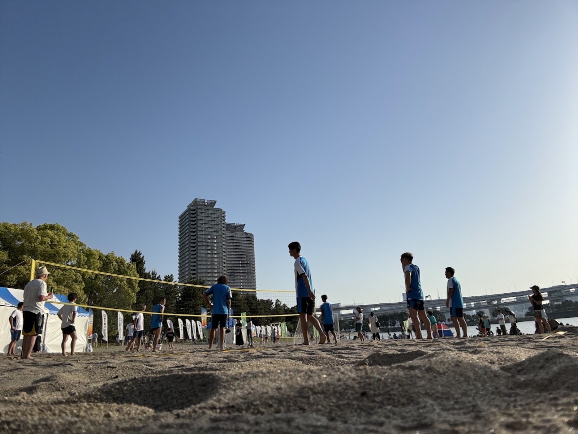 フットバレーエキシビジョンの様子